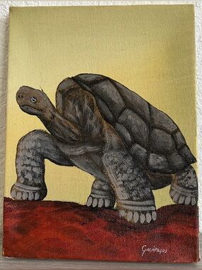 Galápagos Tortoise Acrylic Painting